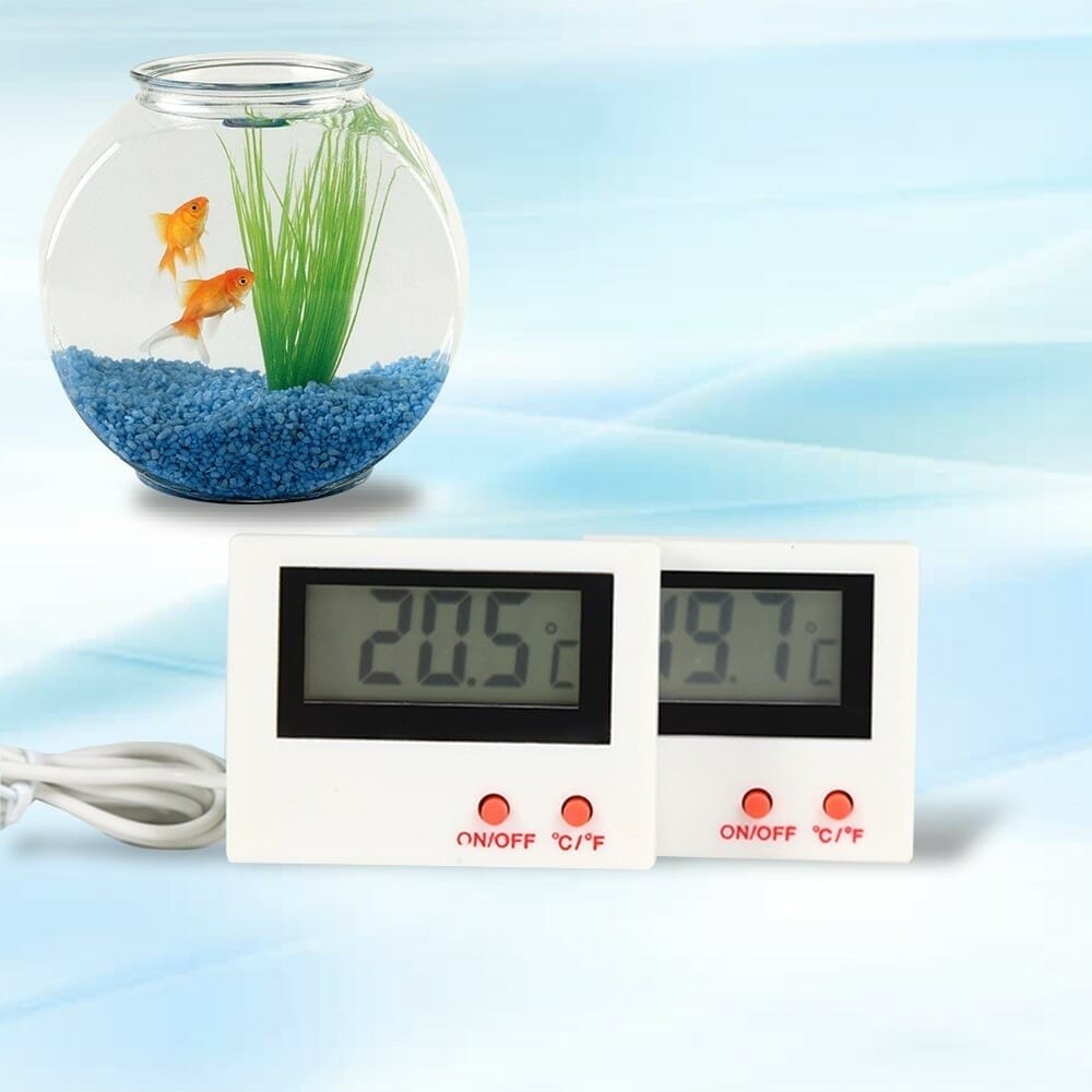 Fovolat Aquarium Digital Thermometer Clear Display Fish Tank Temperatu –  KOL PET